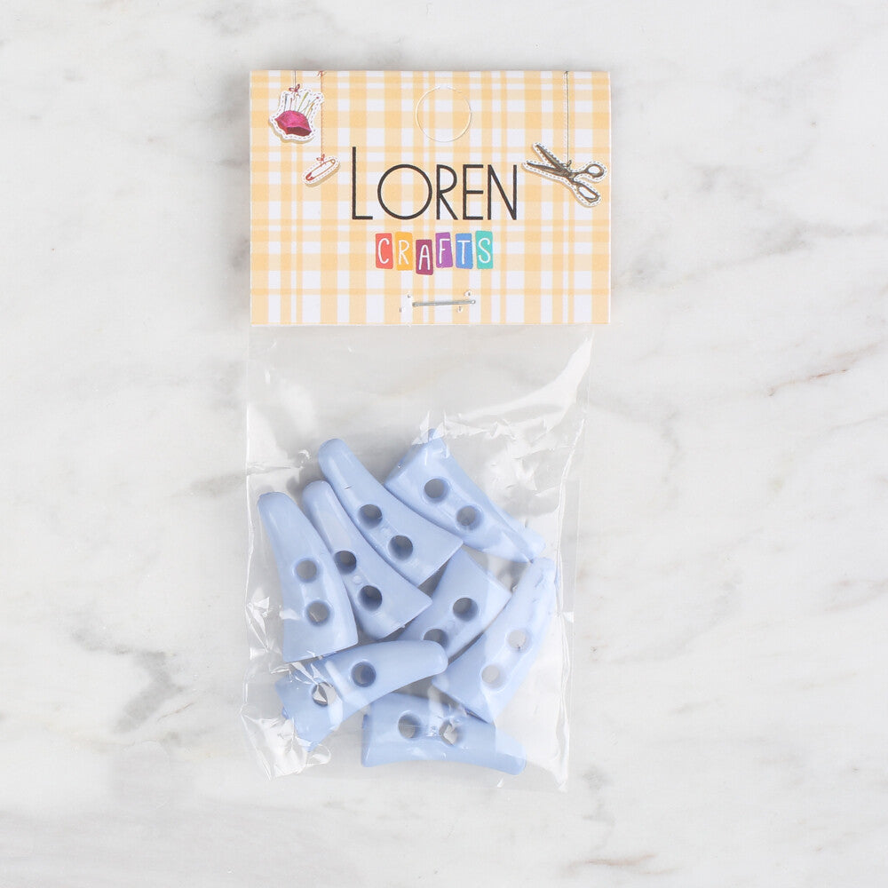 Loren Crafts 8'li açık mavi çoban düğme - 128